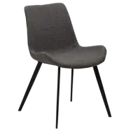 DAN-FORM Hype matstol - grått RPES bouclétyg och svart stål