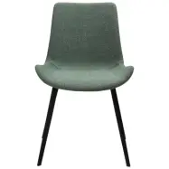 DAN-FORM Hype matstol - grönt bouclétyg och svart stål