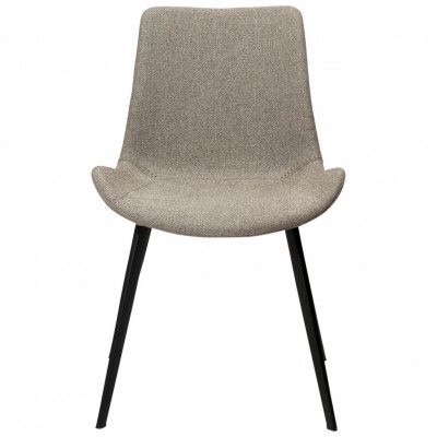 DAN-FORM Hype matstol -äkta bouclétyg och svart stål