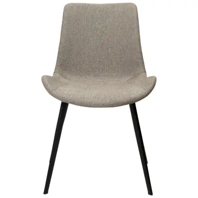 DAN-FORM Hype matstol -äkta bouclétyg och svart stål