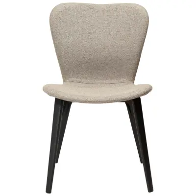 DAN-FORM Paragon matstol - brunt bouclétyg och svart ask