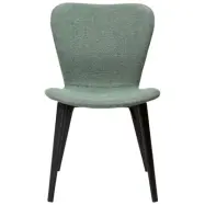 DAN-FORM Paragon matstol - gr&ouml;nt boucl&eacute;tyg och svart ask