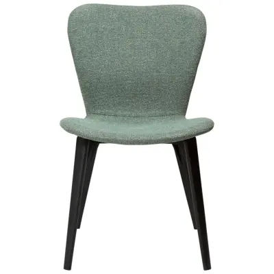 DAN-FORM Paragon matstol - grönt bouclétyg och svart ask