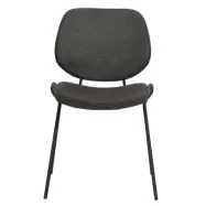 DAN-FORM Yeet Matstol - Svart Tyg och Svart Stål