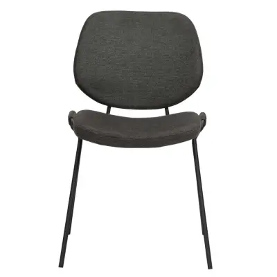 DAN-FORM Yeet Matstol - Svart Tyg och Svart Stål