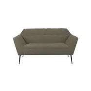 DUTCHBONE Kate 2-pers. soffa - camel bouclé tyg och svart järn