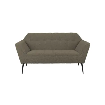 DUTCHBONE Kate 2-pers. soffa - camel bouclé tyg och svart järn