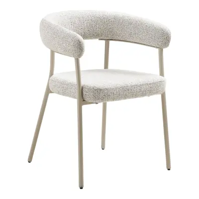 HOUSE NORDIC Trivio matstol - Matstol, bouclé, sand med grå ben, HN1284