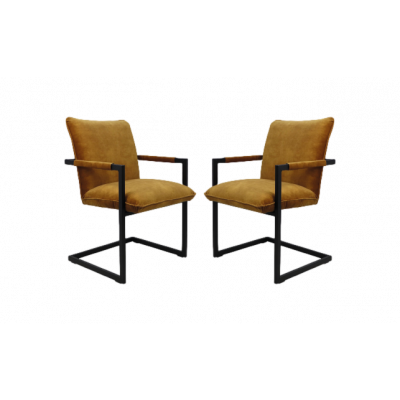 HSM COLLECTION Matstol Boston S/2 Adore 132 Guld 56*68*89