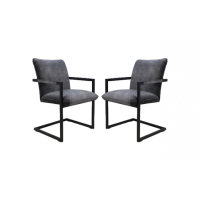 HSM COLLECTION Matstol Boston S/2 Adore 68 Mörkgrå 56*68*89