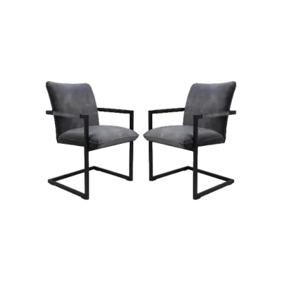 HSM COLLECTION Matstol Boston S/2 Adore 68 Mörkgrå 56*68*89