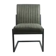 HSM COLLECTION Texas Matstol - Arm&eacute;gr&ouml;nt Yacht-l&auml;der och Metall