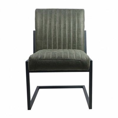 HSM COLLECTION Texas Matstol - Armégrönt Yacht-läder och Metall