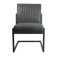 HSM COLLECTION Texas Matstol - Grafit Yacht-l&auml;der och Metall