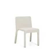 KAVE HOME Loria matstol, stapelbar - beige chenilletyg