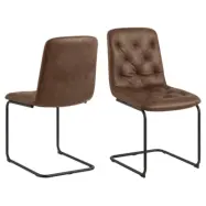 ACT NORDIC Kira matbordsstol - brunmix tyg och svart stål