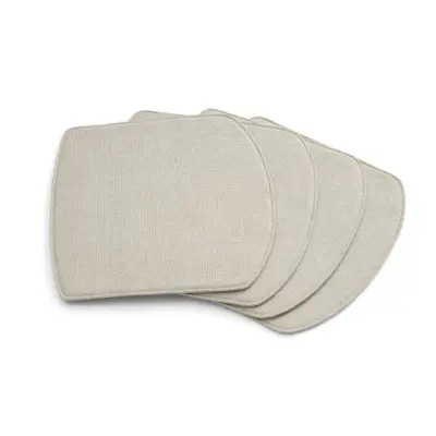 Liv sittdynor till Liv matstol, rektangulära -  varmt grått polyestertyg (set om 4)