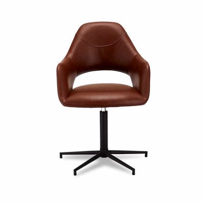 Luna Matstol, med Armstöd - Ljusbrun PU