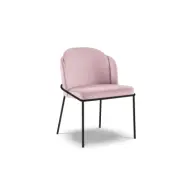 MICADONI Limmen matstol - lila sammet och svart metall