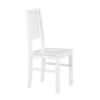 NORDIC LIVING COLLECTION Westerland-7.1 matstol tillverkad av massivt bokträ, vit, 2 stycken.