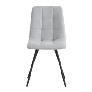 NORDLYS Bjørn matstol - grått tyg och svart metall