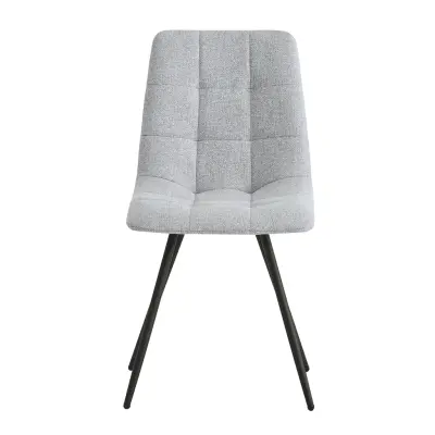 NORDLYS Bjørn matstol - grått tyg och svart metall