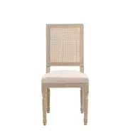 NORDLYS Cambridge matstol - beige tyg och gummiträ