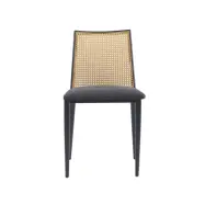 NORDLYS Osaka matstol - rotting, mocka och svart metall