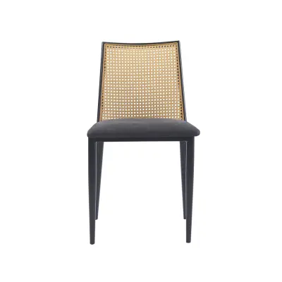 NORDLYS Osaka matstol - rotting, mocka och svart metall