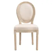 NORDLYS Richelieu matstol - beige tyg och gummiträ