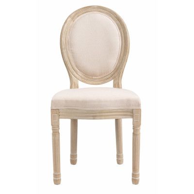 NORDLYS Richelieu matstol - beige tyg och gummiträ