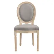 NORDLYS Richelieu matstol - mörkgrått tyg och gummiträ