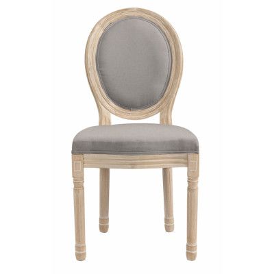 NORDLYS Richelieu matstol - mörkgrått tyg och gummiträ