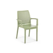 NORDVÄRK Ikon matstol, w. armstöd - grön polypropen
