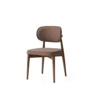 NORDVÄRK Mateo 4617 matstol - tyg och brunt bokträ