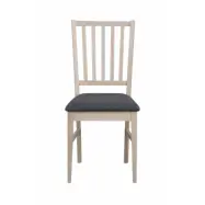 ROWICO Filippa Matstol - Vitpigmenterad Ek / Grått Tygdyna