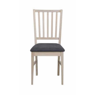 ROWICO Filippa Matstol - Vitpigmenterad Ek / Grått Tygdyna