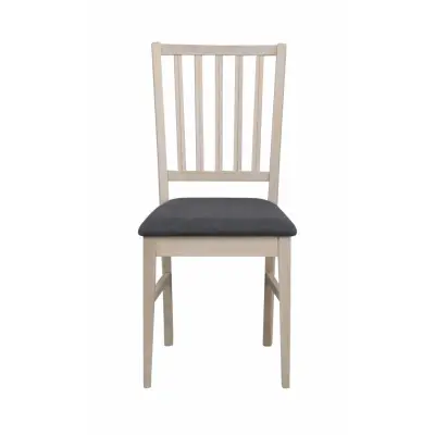 ROWICO Filippa Matstol - Vitpigmenterad Ek / Grått Tygdyna