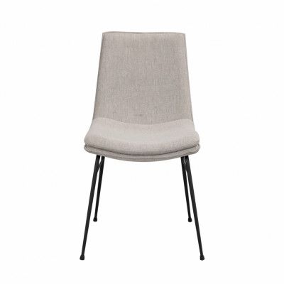 ROWICO Lowell matstol - grå polypropen och svart metall