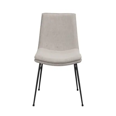 ROWICO Lowell matstol - grå polypropen och svart metall