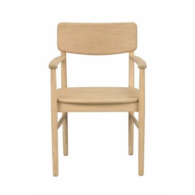 ROWICO Maidstone matbordsstol, m. armstöd - naturlig ek