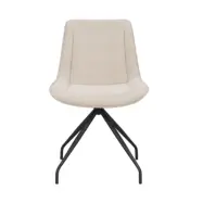 ROWICO Rossport Matstol, med Snurrfunktion - Beige Polyester och Svart Metall