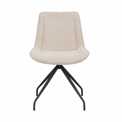 ROWICO Rossport Matstol, med Snurrfunktion - Beige Polyester och Svart Metall