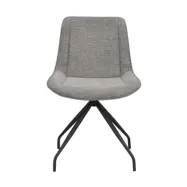 ROWICO Rossport Matstol, med Snurrfunktion - Gr&aring; Polyester och Svart Metall