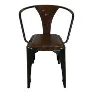 SJ&Auml;LS&Ouml; NORDIC Matstol i J&auml;rn och L&auml;der