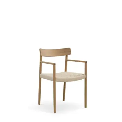 Sydney matstol, med armstöd - naturlig rotting och naturlig ek