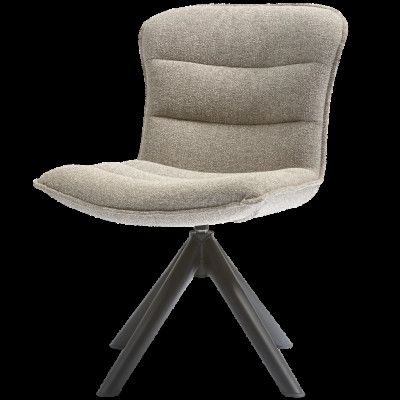 TRÄ Nika Svängbar Matstol Taupe/Grön Melange