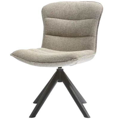 TRÄ Nika Svängbar Matstol Taupe/Grön Melange