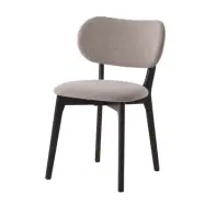 UNIKA MÖBLER Stilo matstol - sandfärgad polyester och mörk espressoek