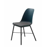 UNIKA M&Ouml;BLER Whistler matstol - m&ouml;rkbl&aring; polypropen och svart metall